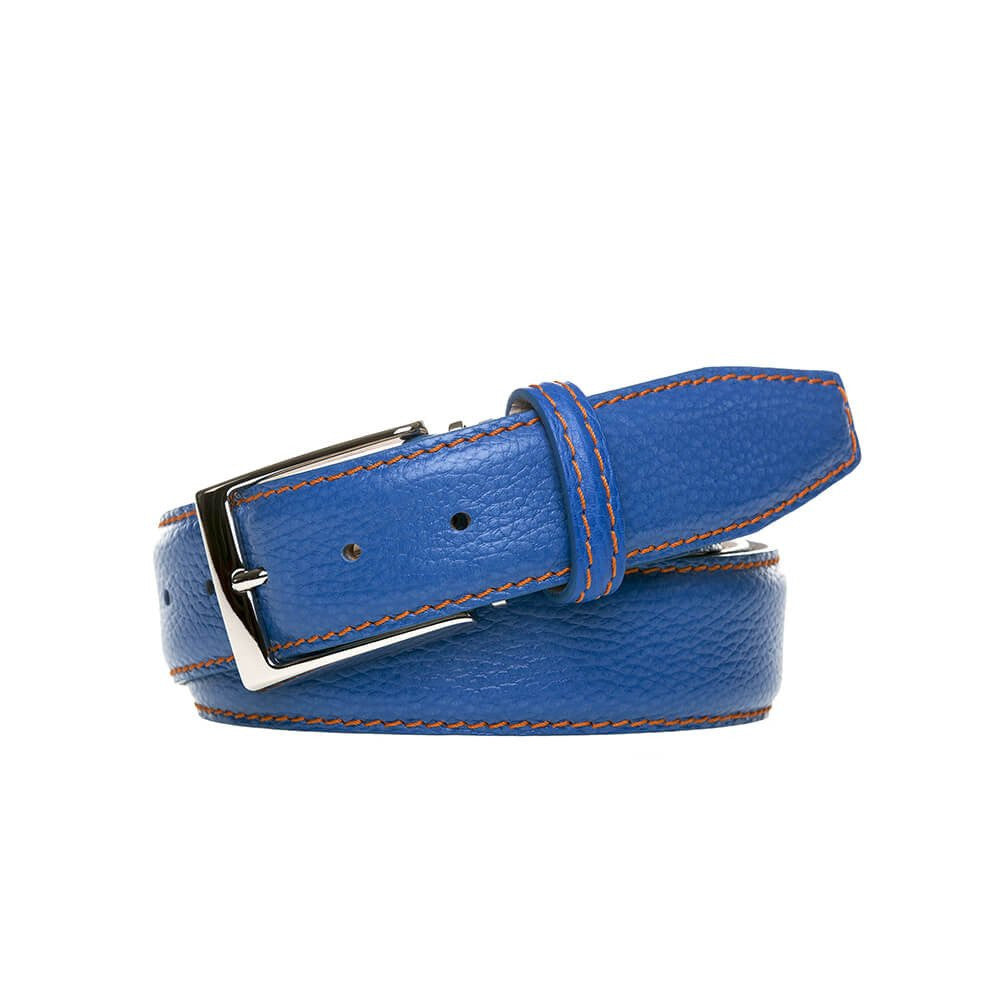 Gainesville Belt - Pebble Grain / 44 / Blue | Mens Fashion &amp; Leather Goods by Roger Ximenez