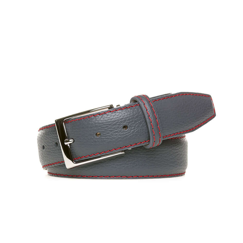Slate Italian Pebble Grain Belt | Designer Belts | Roger Ximenez | Italian Pebble Grain | Roger Ximenez