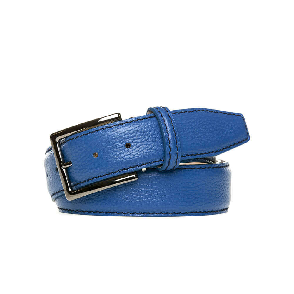 Blue Designer Belt Leather Belts Roger Ximenez Roger Ximenez Bespoke Belts and Leather