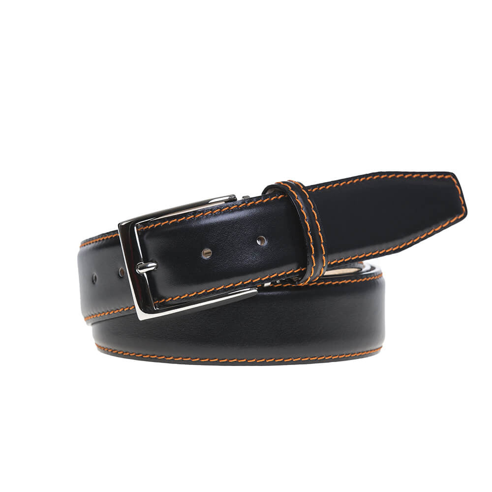 Black Italian Calf Leather Belt | Mens Fashion | Roger Ximenez | Italian Calf | Roger Ximenez