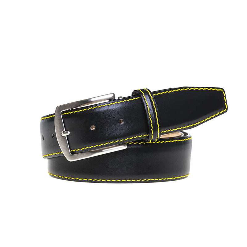 Black Italian Calf Leather Belt | Mens Fashion | Roger Ximenez