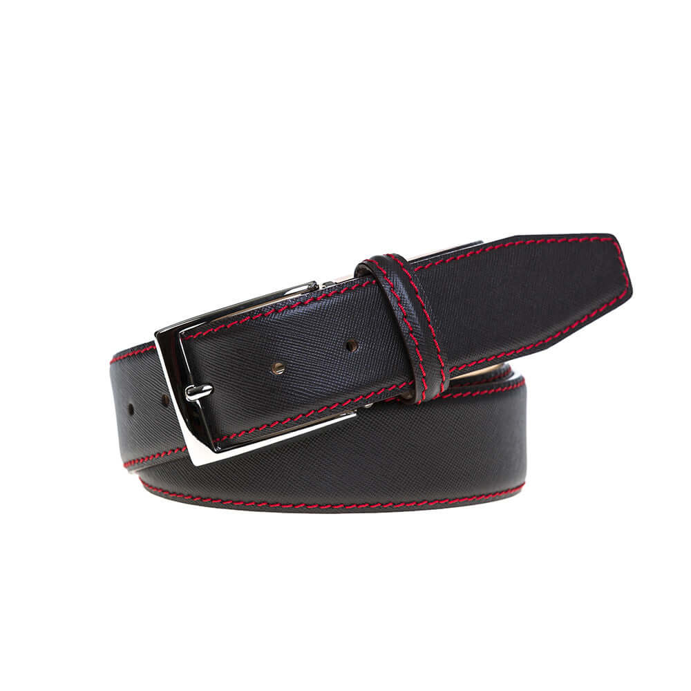 Custom Brown Saffiano Leather Belt | Leather Goods | Roger Ximenez | Saffiano | Roger Ximenez
