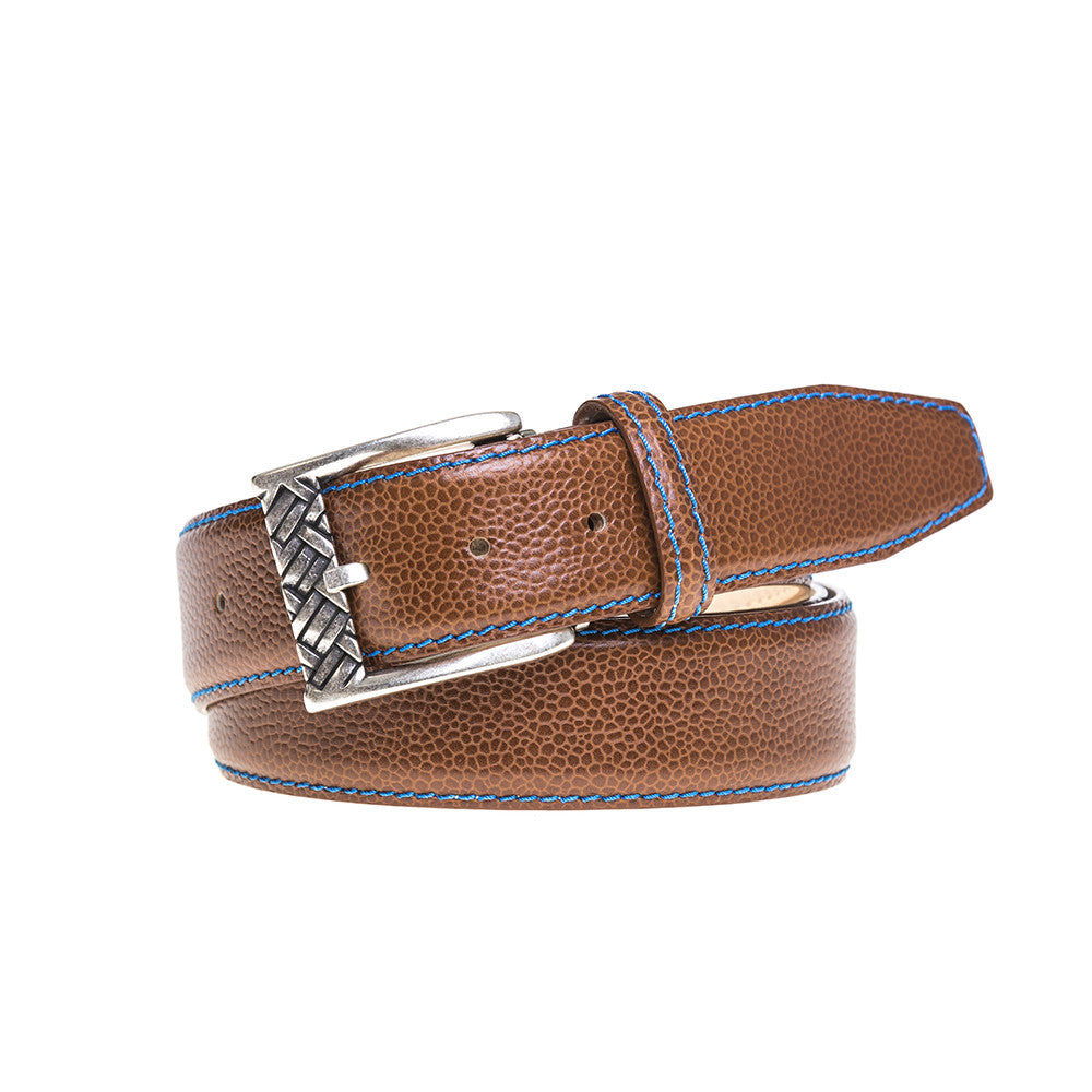 Cognac French Pebble Grain Belt Cobalt / 36 / 40mm Cognac French Pebble Grain Belt Cobalt / 36 / 40mm