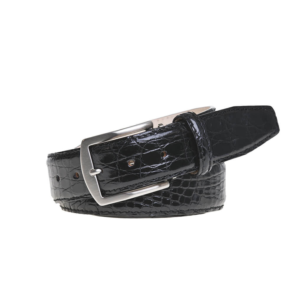 Black Crocodile Leather Belt - [variant_title] | Mens Fashion &amp; Leather Goods by Roger Ximenez