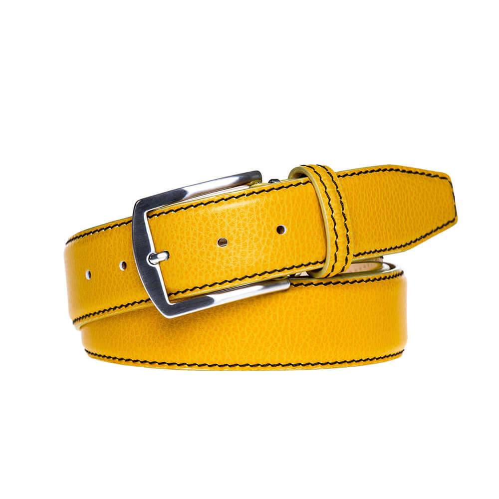 Mens yellow belt outlet