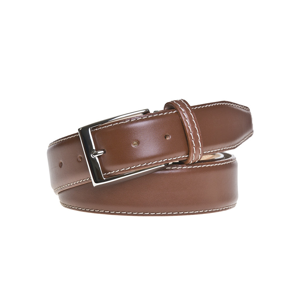 Turtan Italian Calf Leather Belt - Ecru / 44 / 35mm | Mens Fashion &amp; Leather Goods by Roger Ximenez